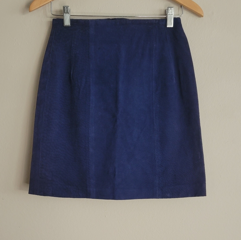 Vintage FOXRUN genuine leather skirt size 7